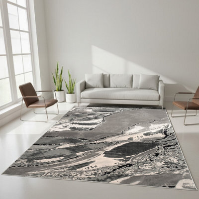 Smart Living Parma Modern Shimmer Rug - Soft Luxury For Living & Bedroom - Grey - 120 X 170 Cm - image 1