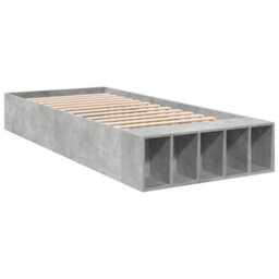 Berkfield Bed Frame Without Mattress Concrete Grey 90X190 Cm Single - thumbnail 3