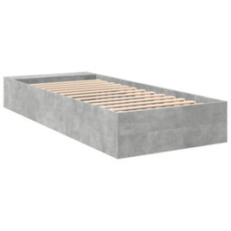 Berkfield Bed Frame Without Mattress Concrete Grey 90X190 Cm Single - thumbnail 6