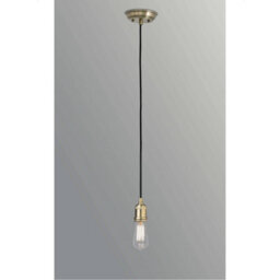 Luminosa Lighting Luminosa Art 1 Light Ceiling Pendant Antique Brass, E27 - thumbnail 2