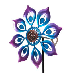 Garden Sanctuary Metal Kinetic Windmill Spinner Weathervane For Outdoor Garden, Yard, Or Patio Decor - thumbnail 2