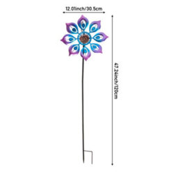 Garden Sanctuary Metal Kinetic Windmill Spinner Weathervane For Outdoor Garden, Yard, Or Patio Decor - thumbnail 3