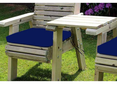 Buttercup Farm Waterproof Seat Pads - Single Navy Cushion - Outdoor Cushion For Garden Furniture