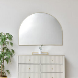 Melody Maison Large Gold Arched Wall Mirror 90Cm X 120Cm - thumbnail 3