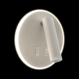 CGC Lighting Cgc Jones White Round Led Indoor Wall Light With Led Halo Edge - thumbnail 3