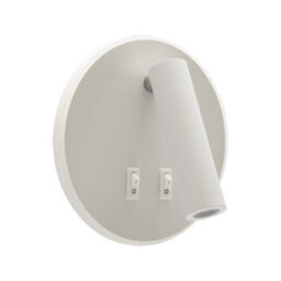 CGC Lighting Cgc Jones White Round Led Indoor Wall Light With Led Halo Edge - thumbnail 1