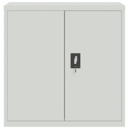 Berkfield Office Cabinet With 2 Doors Grey 90 Cm Steel - thumbnail 3