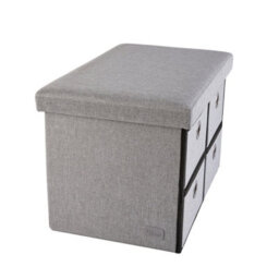 Periea 'bibi' Large Ottoman Storage Box, 4 Drawers, 280Kg Weight Tested - Grey - thumbnail 8