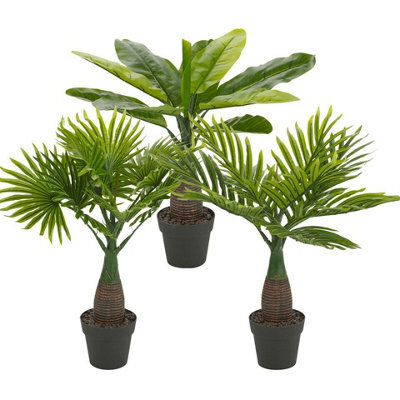 Urbn-Living Fan Leaf, Set Of 1 - Artificial Faux Palm Tree -1-2 Pack - image 1