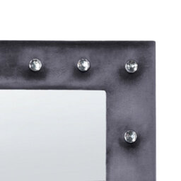 Beliani Standing Mirror Ansouis 150 Cm Velvet Dark Grey - thumbnail 8
