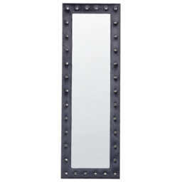 Beliani Standing Mirror Ansouis 150 Cm Velvet Dark Grey - thumbnail 5