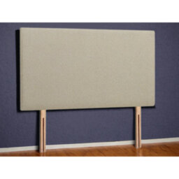 Divan Base Direct Livorno Strutted Upholstered Headboard 4Ft Small Double - Lino Stone - thumbnail 2
