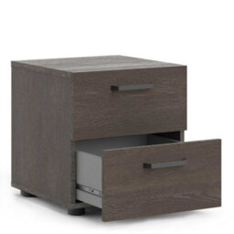 Wyld Haus Havdrup Rovere Gessato Dark Oak Bedside Table 2 Drawers - thumbnail 5