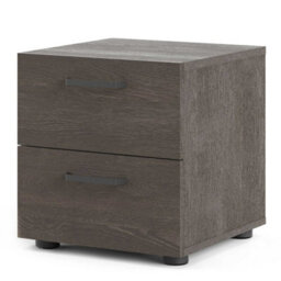 Wyld Haus Havdrup Rovere Gessato Dark Oak Bedside Table 2 Drawers - thumbnail 4