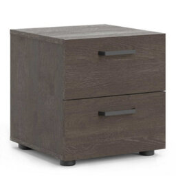 Wyld Haus Havdrup Rovere Gessato Dark Oak Bedside Table 2 Drawers - thumbnail 2