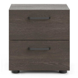 Wyld Haus Havdrup Rovere Gessato Dark Oak Bedside Table 2 Drawers - thumbnail 3