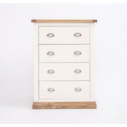 Cabinet Bits Tropea 4 Drawer Chest Of Drawers Chrome Cup Handle - thumbnail 1