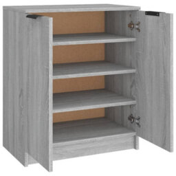 Vidaxl Shoe Cabinet Grey Sonoma 59X35X70 Cm Engineered Wood - thumbnail 5