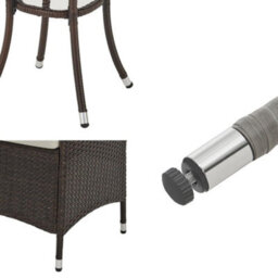 Evre Copenhagen Brown Outdoor Rattan Garden Bistro Set 2 Seater Wicker Table & Chairs Furniture With Cushions Glass Coffee Table - thumbnail 7
