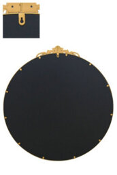 "Mirroroutlet Crown - Gold Metal Framed Circular Round  Wall Mirror 39"" X 39"" (100X100Cm)" - thumbnail 4