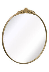 "Mirroroutlet Crown - Gold Metal Framed Circular Round  Wall Mirror 39"" X 39"" (100X100Cm)" - thumbnail 3