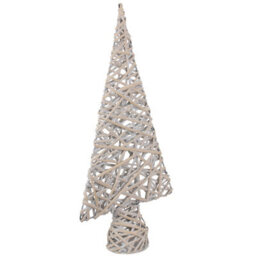 Red Hamper H171 Wicker White Wash Table Top Xmas Tree