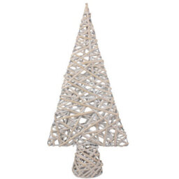 Red Hamper H171 Wicker White Wash Table Top Xmas Tree - thumbnail 2