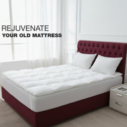 istyle mode Goose Down Feather Mattress Topper 100% Cotton Cover All Sizes 5Cm  Extra Deep - thumbnail 6