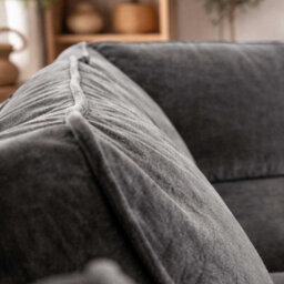 Furnishings For Less UK Ascot 5 Seater Corner Sofa Chenille Fabric Charcoal - thumbnail 7