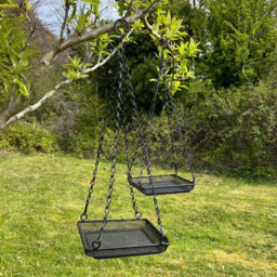 Selections Hanging Metal Bird Seed & Nut Feeder Tray (Pack Of 2) - thumbnail 1