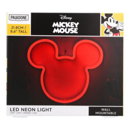 Disney Mickey Mouse Ears Led Neon Wall Light, Officially Licensed Lamp With Power Cord Home Bedroom Decor Gift Paladone