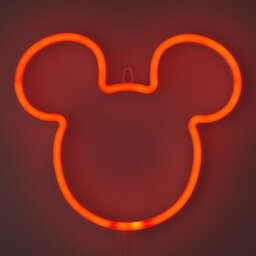 Disney Mickey Mouse Ears Led Neon Wall Light, Officially Licensed Lamp With Power Cord Home Bedroom Decor Gift Paladone - thumbnail 6