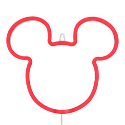 Disney Mickey Mouse Ears Led Neon Wall Light, Officially Licensed Lamp With Power Cord Home Bedroom Decor Gift Paladone - thumbnail 7