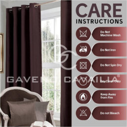 Gc Gaveno Cavailia Choco Blackout Eyelet Curtains 66X72 Inches 80-90% Black Out Thermal Ring Top Curtain Pair Window - thumbnail 4