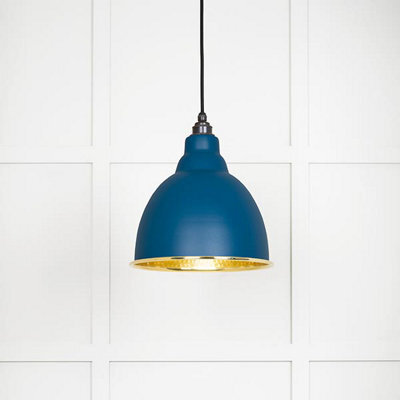 From the Anvil Hammered Brass Brindley Pendant In Upstream - image 1