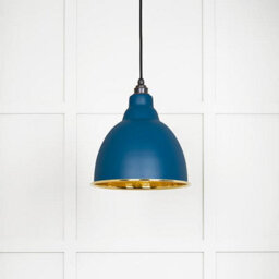 From the Anvil Hammered Brass Brindley Pendant In Upstream - thumbnail 3