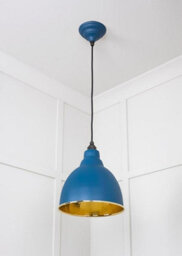 From the Anvil Hammered Brass Brindley Pendant In Upstream - thumbnail 5