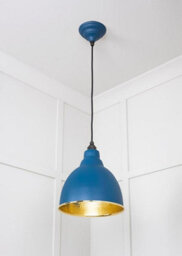 From the Anvil Hammered Brass Brindley Pendant In Upstream - thumbnail 4