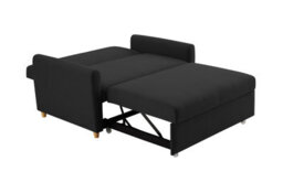 Bravich Dahlia Black 2 Seater Pull Out Sofa Bed Convertible Sleeper Sofa - thumbnail 5