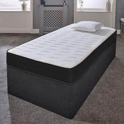 eXtreme Comfort Ltd Cooltouch Colours White Wave Hybrid Memory Foam & Pinna-Coil Innerspring Mattress With Black Border 4Ft6 Double 135Cm X 190Cm - image 1