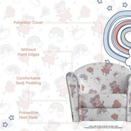 Kidsaw Kids Mini Chair Sofa Peppa Pig White - thumbnail 4