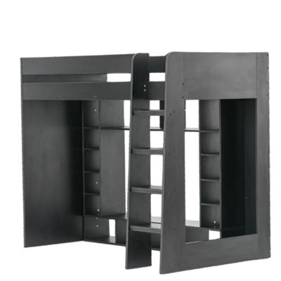 Nöa & Nani Noa & Nani High Sleeper Cabin Bed Gaming Den With Storage In Black Leo - image 1