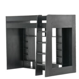Nöa & Nani Noa & Nani High Sleeper Cabin Bed Gaming Den With Storage In Black Leo - thumbnail 1