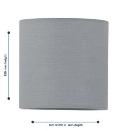 First Choice Lighting Grey Textured Cotton 15.5Cm Table Lamp Shade - thumbnail 5