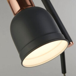 Lighting Collection Modern Triple Shade Teal Pendant Light With Copper Finished Accents - thumbnail 4