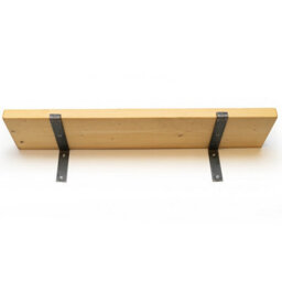 Toolty Rustic Handmade Wall Shelf, Wall Mounted, 180Cm X 22.5Cm Down Design, Light Oak, Handcrafted Vintage Style - thumbnail 4