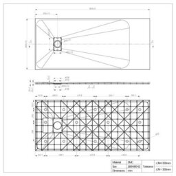 Sundaze 1800 X 800mm Smc Black Rectangle Slate Effect Bathroom Shower Tray - thumbnail 7