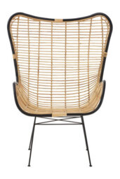 Orsina Natural Rattan Egg Chair, Rustless Metal Rattan Chair, Easy Cleaning Armchair - thumbnail 7