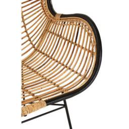 Orsina Natural Rattan Egg Chair, Rustless Metal Rattan Chair, Easy Cleaning Armchair - thumbnail 6