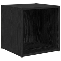Berkfield Tv Cabinet Set 6 Pcs Black Oak Engineered Wood - thumbnail 5